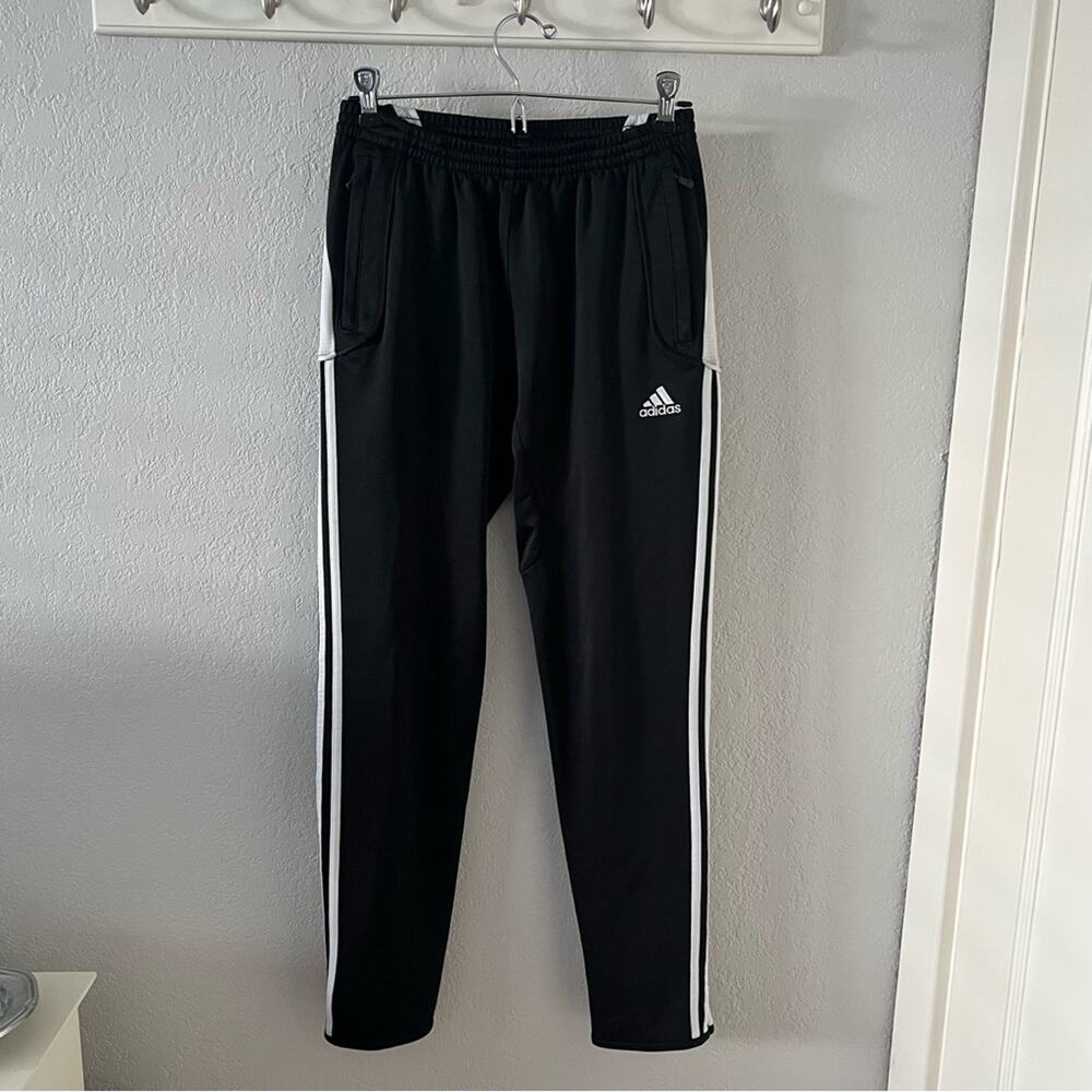 Adidas Black Side Stripe Ankle Zip Sweats